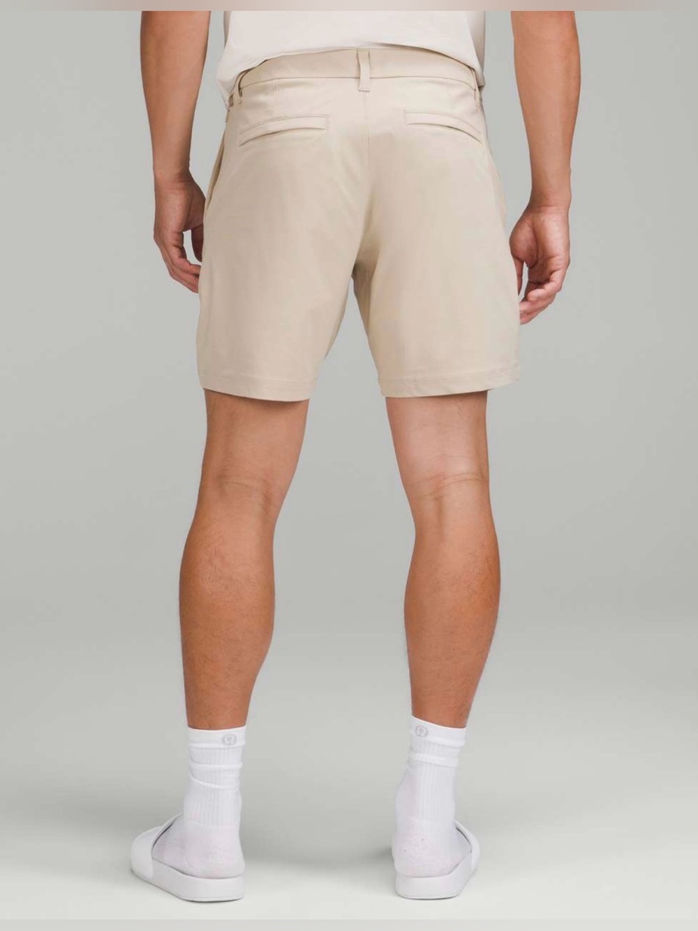 Lululemon ABC Classic-Fit Short 7" Warpstreme, Beige Men’s Size 38 - Picture 9 of 9